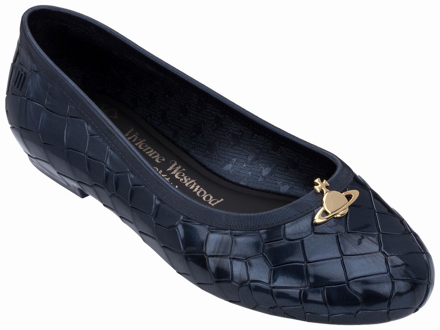 Bailarinas Melissa Vivienne Westwood Margot Orb Mujer - Azul Marino - Argentina NRC-057184